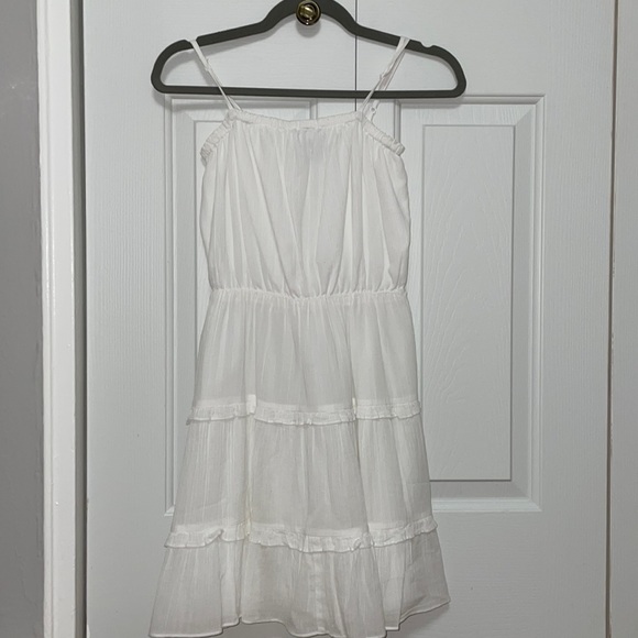 Express Dresses & Skirts - Express White Tiered & Ruffled Mini Dress